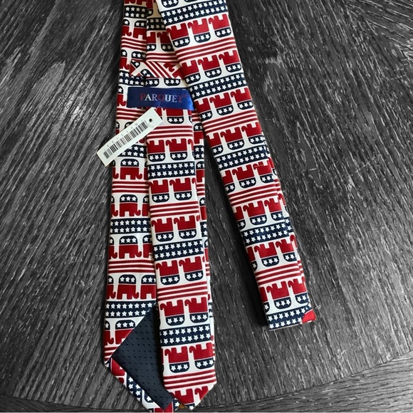 🇺🇸🐘Republican Elephant Patriotic Stars & Stripes Men’s Necktie! - Picture 14 of 15